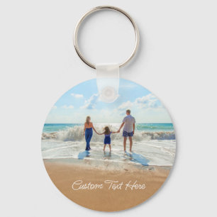 Custom Photo and Text Keychain Your Own Design 