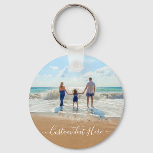 Custom Photo and Text Keychain Your Own Design