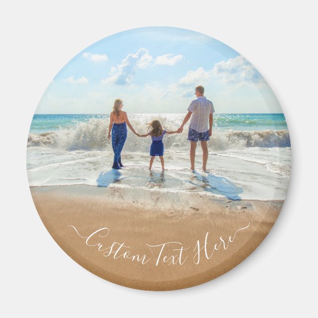 Custom Photo and Text Magnet - Unique Your Design (Front)