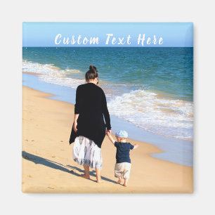 Custom Photo and Text Magnet Your Own Design