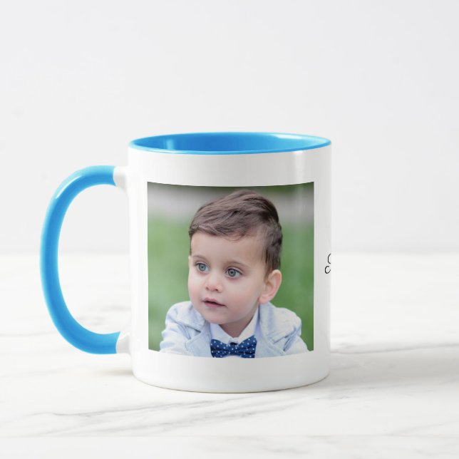 Custom photo and text mug, Personalized photo mug, Mug (Left)