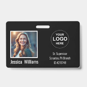 Custom Photo and Text Name Badge