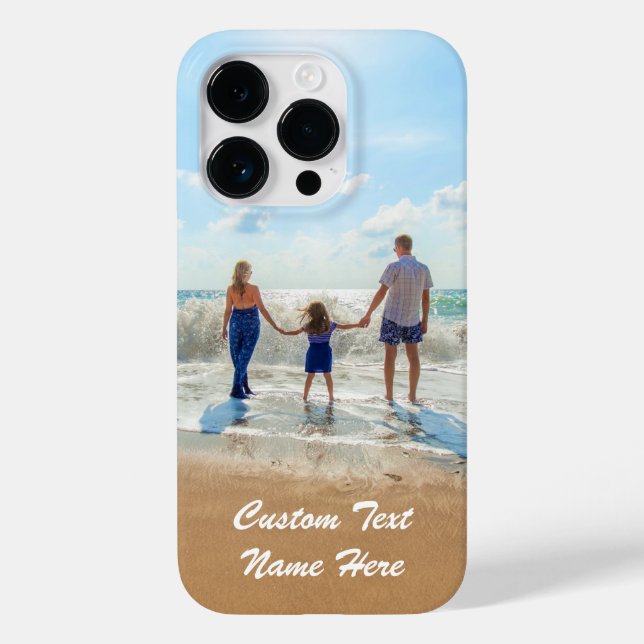 Custom Photo and Text Name Your Photos Gift Case-Mate iPhone Case (Back)
