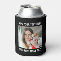 Custom Photo and Text Or Name Black Soft Drink