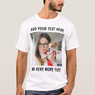 Custom Photo and Text Or Name T-Shirt