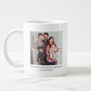 Custom Photo and Text Or Quote Large Coffee Mug