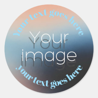 Custom Photo and text party function round Classic Round Sticker