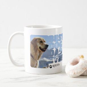 Custom Photo And Text Personalized Best Dog Dad Coffee Mug
