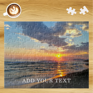 Custom Photo and Text Personalized Jigsaw Puzzle