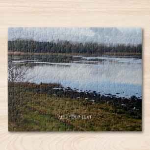 Custom Photo And Text Personalized Landscape  Jigsaw Puzzle