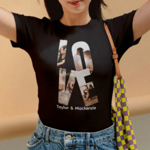 Custom Photo And Text Personalized LOVE T-Shirt
