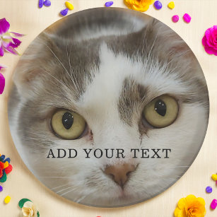 Custom Photo and Text Personalized Paper Plate