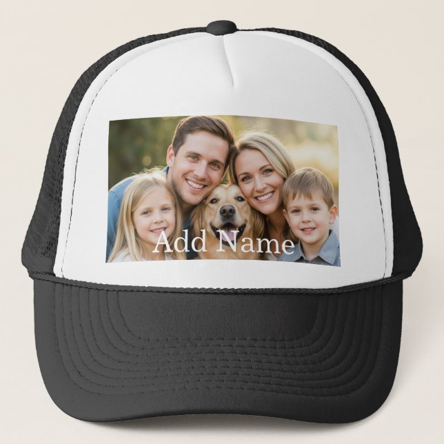 Custom Photo and Text Personalized  Trucker Hat (Front)