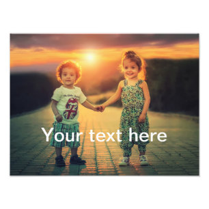 Custom Photo and Text Print