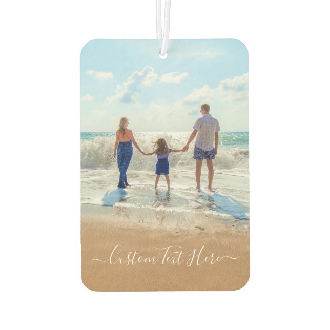 Custom Photo and Text - Unique Your Own Design  Air Freshener (Back)