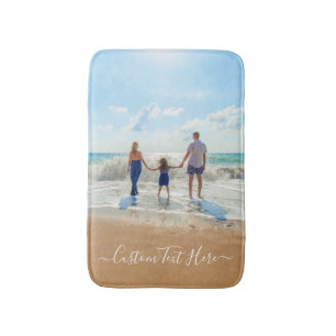 Custom Photo and Text - Unique Your Own Design Bath Mat