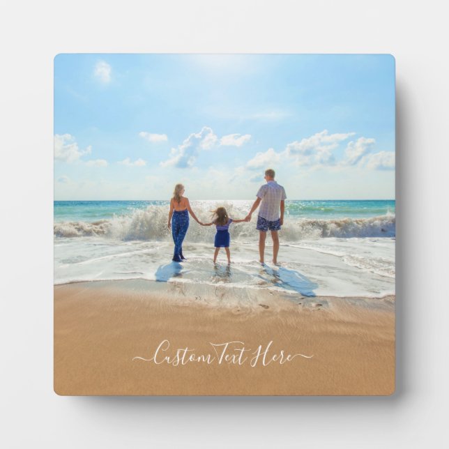 Custom Photo and Text - Unique Your Own Design  Plaque (Front)