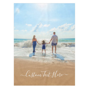 Custom Photo and Text - Unique Your Own Design -   Tablecloth