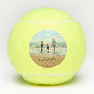 Custom Photo and Text - Unique Your Own Design -   Tennis Balls