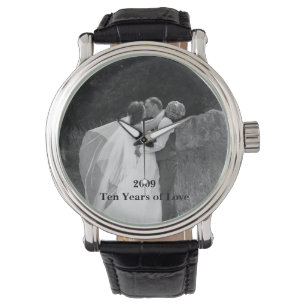 Custom photo and text watch