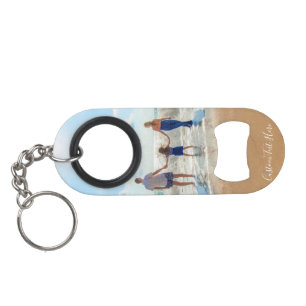 Custom Photo and Text Your Design Family Vacation Keychain Bottle Opener