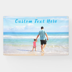 Custom Photo and Text - Your Own Design - Best DAD Banner