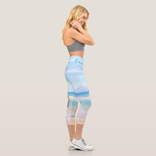 Custom Photo and Text - Your Own Design - Best DAD Capri Leggings