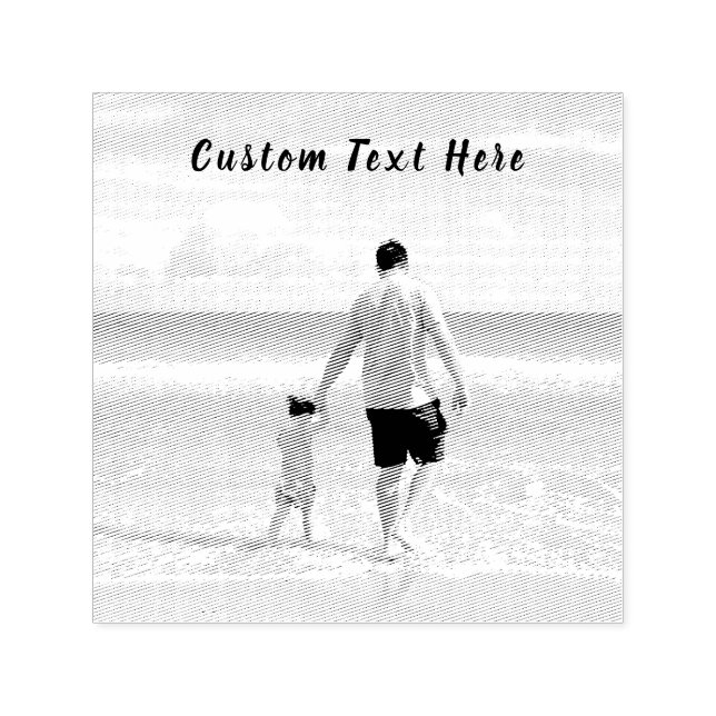 Custom Photo and Text - Your Own Design - Best DAD Self-inking Stamp (Design)