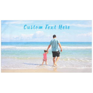 Custom Photo and Text - Your Own Design - Best DAD Tablecloth