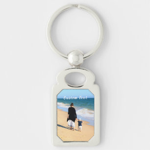 Custom Photo and Text - Your Own Design - Best MOM Keychain