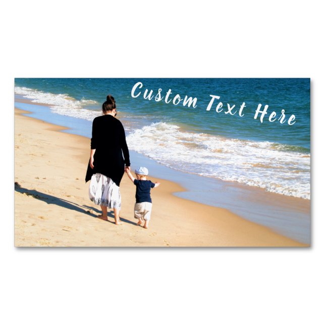 Custom Photo and Text - Your Own Design - Best MOM Magnetic Business Card (Front)