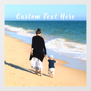 Custom Photo and Text - Your Own Design - Best Mom Window Cling
