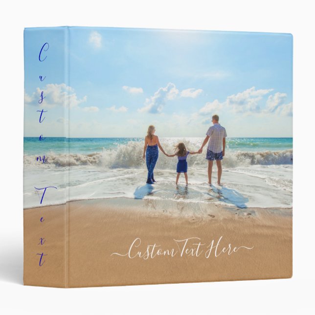 Custom Photo and Text Your Own Design Binder (Front/Spine)