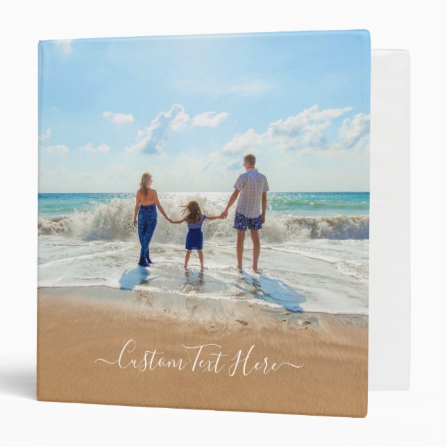 Custom Photo and Text Your Own Design Binder Gift (Front/Inside)