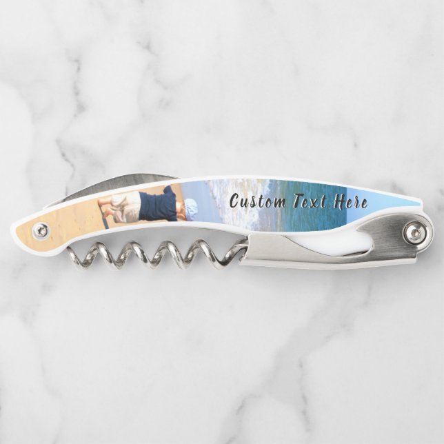 Custom Photo and Text - Your Own Design Corkscrew (Back)