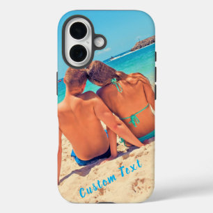 Custom Photo and Text - Your Own Design - Couple iPhone 16 Case