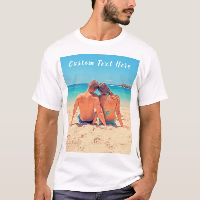Custom Photo and Text - Your Own Design  Customize T-Shirt (Front)