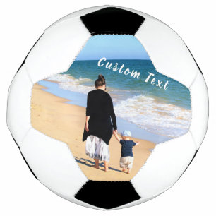 Custom Photo and Text - Your Own Design - Cute Soccer Ball