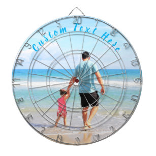 Custom Photo and Text - Your Own Design - For Dad Dartboard