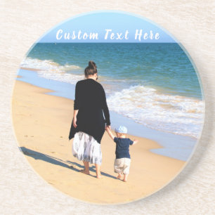 Custom Photo and Text - Your Own Design - For Mom Coaster
