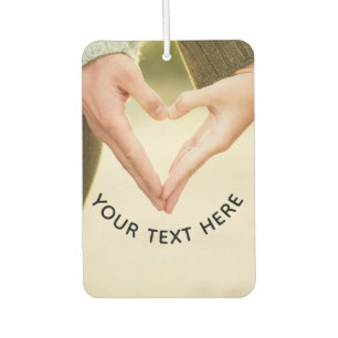 Custom Photo and Text Your Own Design - Love  Air Freshener