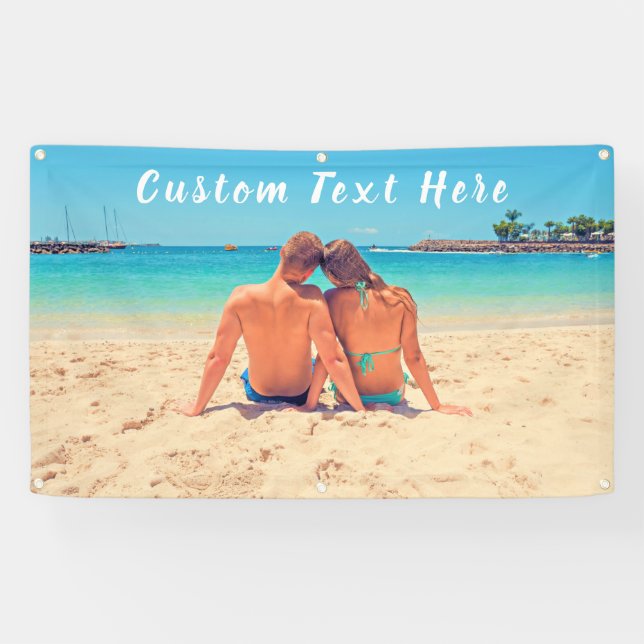 Custom Photo and Text - Your Own Design - Love Banner (Horizontal)
