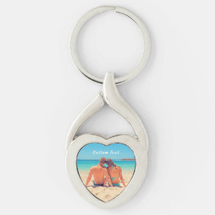 Custom Photo and Text - Your Own Design - Love Keychain