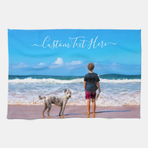 Custom Photo and Text - Your Own Design - My Dog Kitchen Towel