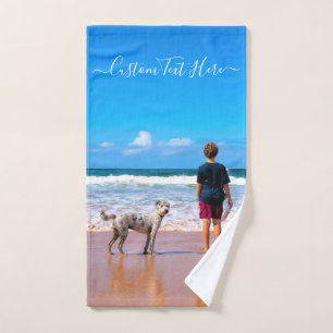 Custom Photo and Text - Your Own Design - My Pet Bath Towel Set