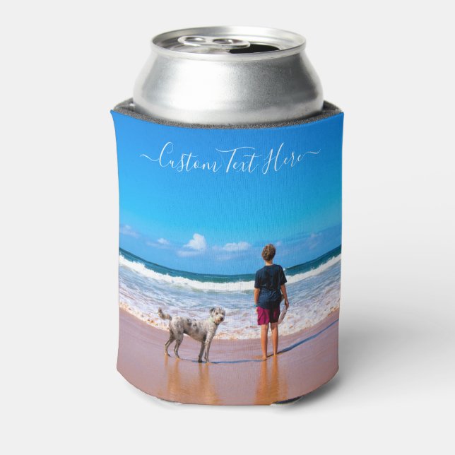 Custom Photo and Text - Your Own Design - My Pet   Can Cooler (Can Back)