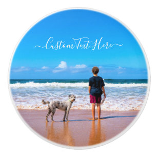 Custom Photo and Text - Your Own Design - My Pet Ceramic Knob