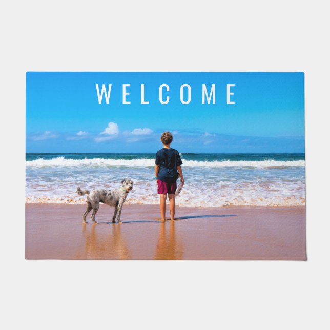Custom Photo and Text - Your Own Design - My Pet   Doormat (Front)