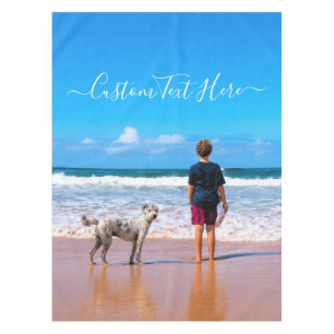 Custom Photo and Text - Your Own Design - My Pet   Tablecloth