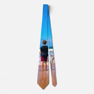 Custom Photo and Text - Your Own Design - My Pet   Tie